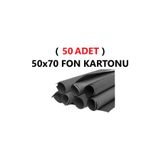 Tifoys ( 50 Adet ) 50X70 cm Siyah Renkli Fon Kartonu Rulo Canlı Renk Büyük Boy Anaokulu Kreş Okul