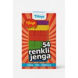 Tifoys Renkli Jenga Denge Oyunu – 54 Parça Ahşap Blok - 10
