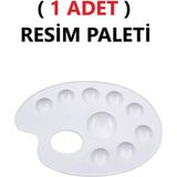 Tifoys Resim Boya Paleti - Plastik Palet, Okul Ressam Paleti - 20 cm - 9 Göz