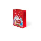 Tifoys Yılbaşı Temalı Noel Baba Karton Çanta 25X30x9 Cm 10 Adet