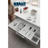 tify Çekmece Içi Kaşıklık Ve Bıçaklık Düzenleyici Beyaz, 104x48 Yandan Ve Boydan 4Cm Kesilebilir