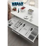 Tify Çekmece Içi Kaşıklık ve Bıçaklık Düzenleyici Beyaz, 114X48 Yandan ve Boydan 4cm Kesilebilir - 114 x 49 cm