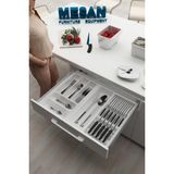 Tify Çekmece Içi Kaşıklık ve Bıçaklık Düzenleyici Beyaz, 64X48 Yandan ve Boydan 4cm Kesilebilir - 64 x 48 cm