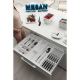 Tify Çekmece Içi Kaşıklık ve Bıçaklık Düzenleyici Beyaz, 74X48 Yandan ve Boydan 4cm Kesilebilir - 74 x 48 cm