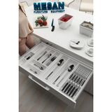 Tify Çekmece Içi Kaşıklık ve Bıçaklık Düzenleyici Beyaz, 84X48 Yandan ve Boydan 4cm Kesilebilir - 84 x 48 cm
