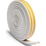 Tify Kendinden Yapışkanlı Kapı ve Pencere İzolasyon Bandı - Kauçuk Fitil Beyaz 5 x 2 =10 Metre