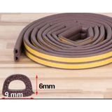 Tify Kendinden Yapışkanlı Kapı ve Pencere İzolasyon Bandı - Kauçuk Fitil Kahverengi 10 x 2 =20 Metre