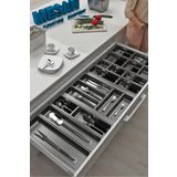 tify Mutfak Çekmece Içi Düzenleyici, Kaşıklık 114Cm X 48Cm Yanlar Ve Boydan 4Cm Kesilebilir, Antrasit