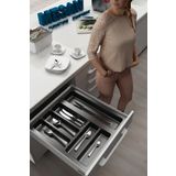 tify Mutfak Çekmece Içi Düzenleyici, Kaşıklık 39Cm X 48Cm Yanlar Ve Boydan 4Cm Kesilebilir, Antrasit