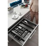 tify Mutfak Çekmece Içi Düzenleyici, Kaşıklık 64Cm X 48Cm Yanlar Ve Boydan 4Cm Kesilebilir, Antrasit