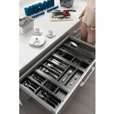 tify Mutfak Çekmece Içi Düzenleyici, Kaşıklık 84Cm X 48Cm Yanlar Ve Boydan 4Cm Kesilebilir, Antrasit