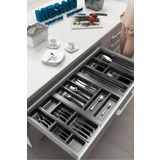 tify Mutfak Çekmece Içi Düzenleyici, Kaşıklık 94Cm X 48Cm Yanlar Ve Boydan 4Cm Kesilebilir, Antrasit