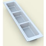 tify Mutfak Çekmece Içi Kaşıklık, Beyaz Üç Bölmeli Modül 11Cm X 48Cm