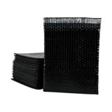 Tify Siyah Bantlı Kapaklı Baloncuklu Torba, Balonlu Patpat Torba 15CM(EN)X20CM(BOY)+5CM(KAPAK) 250 Adet - Mat Siyah