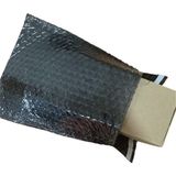 Tify Siyah Bantlı Kapaklı Baloncuklu Torba, Balonlu Patpat Torba 15CM(EN)X20CM(BOY)+5CM(KAPAK) 50 Adet - Mat Siyah
