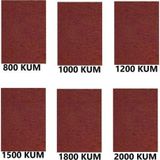 Tify Su Zımparası, Yumuşak Kağıt, Yüksek Kalite 23X28 Cm 800,1000,1200,1500,1800,2000 Kum 6 Parça