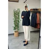 Tığ Triko Oversize Tunik Lacivert