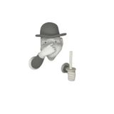 tigea accessories 3D İnsan Figürlü Tuvalet Kağıdı Askılığı – Eğlenceli Banyo Dekoru Gri