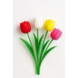 Tıgea Accessories 3D Yazıcı İle Üretilmiş Yapay Çiçek Islak Lale 6 Adet