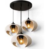 Tigea Accessories Beton Dokulu Iskandinav Premium Salon Oturma Odası Avize 25 x 20 cm Beyaz