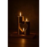 TIGEA Accessories KALP ŞEKLİNDE İSKANDİNAV TARZI SALON/OTURMA ODASI DEKORATİF MUMLUK
