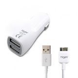 Tiger Araç Şarj Aleti ve Note 3 / S5 (Usb 3.0) Kablo Set Beyaz NT-012