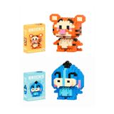 Tiger BRİCKS Disney Winnie The Pooh Arkadaşları Eeyore ve Tiger 3D Yapı Oyuncakları Hobi Koleksiyon Süs