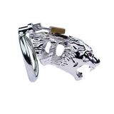 TIGER Chastity Cock Cage Kaplan Görünümlü Metal Penis Esaret Kafesi