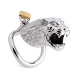 TIGER KING Chastity Cock Cage Kaplan Görünümlü Metal Penis Esaret Kafesi