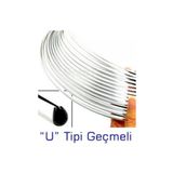 Tiger Marketing 2 Metre U Tipi Krom Nikelaj Elkamet Şerit Çıta