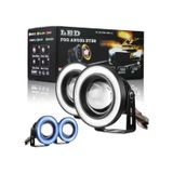 Tiger Marketing 89 Mm Buz Mavi Mercekli Angel Led Halkalı Sis Farı Metal Gövde