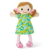 Tiger Tribe 25 cm Yıkanabilir Bez Bebek Sevimli ve Sevimli Çiçekli Elbise - Nellie - Yaş 0+