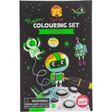 Tiger Tribe Neon Boyama Seti/outer Space - Neon Colouring Set - Çok Renkli