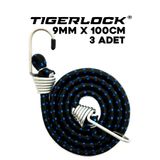 TIGERLOCK Bagaj Lastiği Kancalı Lastik Mavi Desenli 9mmx100cm 3 Adet