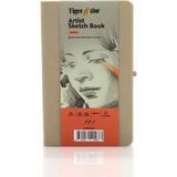 Tigertint A5 90 gr 80 Yaprak Bej Sert Kapak Eskiz Defteri