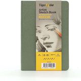 Tigertint Sert Kapak Eskiz Defteri 140 G A5 80 Yaprak Mint Yeşil 100140515 - ESKİZ DEFTERİ