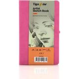 Tigertint Sketchbook Sert Kapaklı 90 gr A5 80 Yaprak Pembe Eskiz Defteri