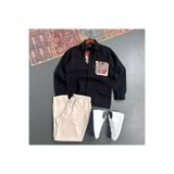 tiggir moda Oversize Nakışlı Keten Gömlek ve Pantolon 2'li Takım