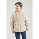 Tight Lady Erkek Çocuk Peluş Kalın Dokulu Welsoft Kışlık Kangru Cep Kapüşonlu Fermuarlı Sweatshirt Hırka