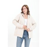 Tight Lady Kalın Dokulu Puf 3 iplik Kanguru Cepli Kapüşonlu Fermuarlı içi Polarlı Kadın Sweatshirt Hırka