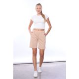 Tight Lady X Serüven %100 Pamuk kadın Bej 2 iplik cepli şort