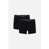 Tight Pamuklu 2'li Siyah Erkek Boxer
