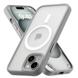 Tigowos iPhone 15 için Manyetik kılıf MagSafe 15FT Düşmeye Dayanıklı Sararma Önleyici Ağır Hizmet Darbeye Dayanıklı Arka Kapak iPhone 15 Telefon Kılıfları 6.1 inç, Gri