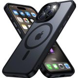 Tigowos iPhone 15 Pro için kılıf MagSafe 15FT Düşmeye Dayanıklı Sararma Önleyici Ağır Hizmet Darbeye Dayanıklı Arka Kapak iPhone 15 Pro Telefon Kılıfları 6.1 inç, Siyah