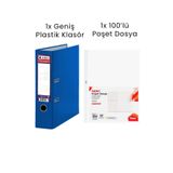Tigra 1 Adet Tigra Geniş Klasör 1 Adet Noki 100'lü Poşet Dosya Ofis Seti