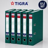 Tigra Klasör Dar Plastik Klasör 5 Li Set - Yeşil - TDK001