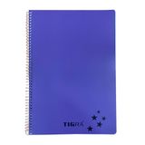 Tigra P.P Kapak 120 Yaprak A4 Çizgili Td 120ç Mor Spiralli Defter