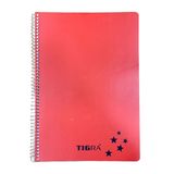 Tigra P.P Kapak 96 Yaprak A4 Kareli Td 096 Kırmızı Spiralli Defter