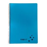 Tigra P.P Kapak 96 Yaprak A4 Kareli Td 096 Mavi Spiralli Defter