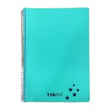 Tigra P.P Kapak 96 Yaprak A4 Kareli Td 096 Turkuaz Spiralli Defter